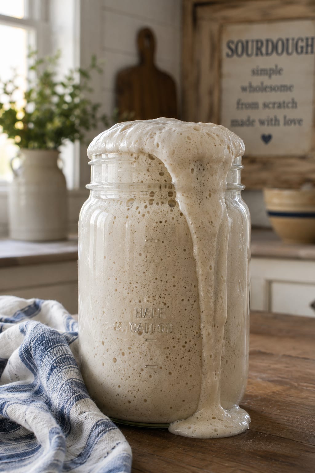 active, bubbly sourdough starter