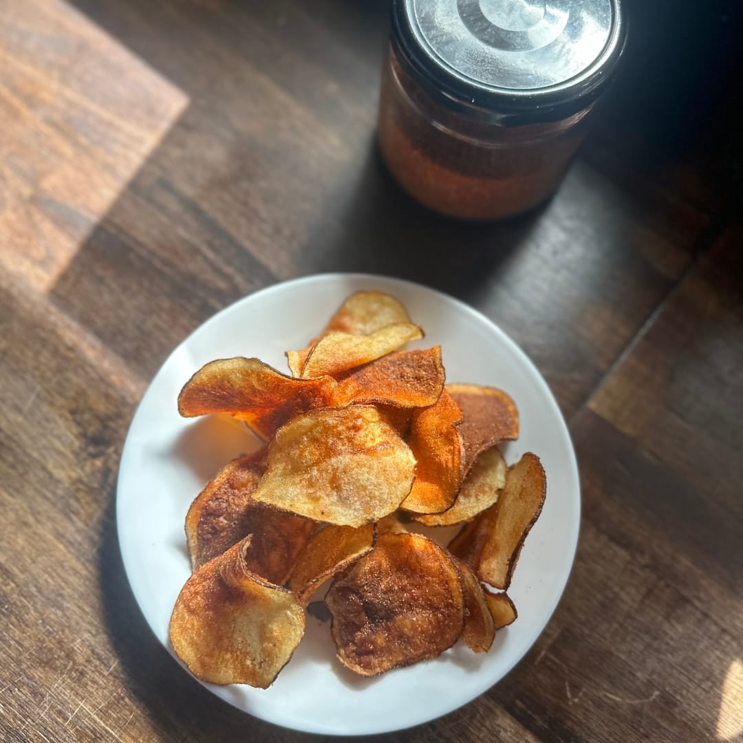 homemade bbq potato chips with diy seasoning blend