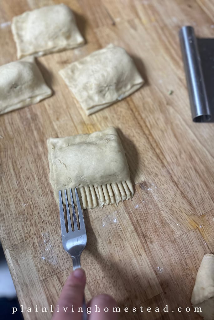 crimp the edges
