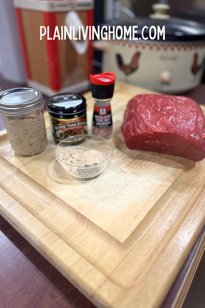 ingredients for a pot roast  