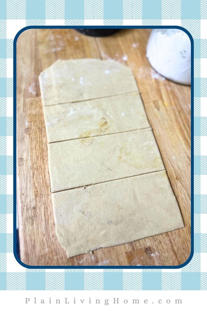 pastry dough cut into rectangle to make hot pockets