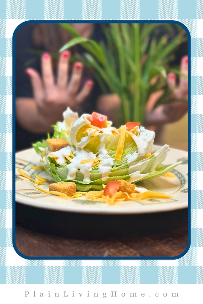 wedge salad with ranch dressing
