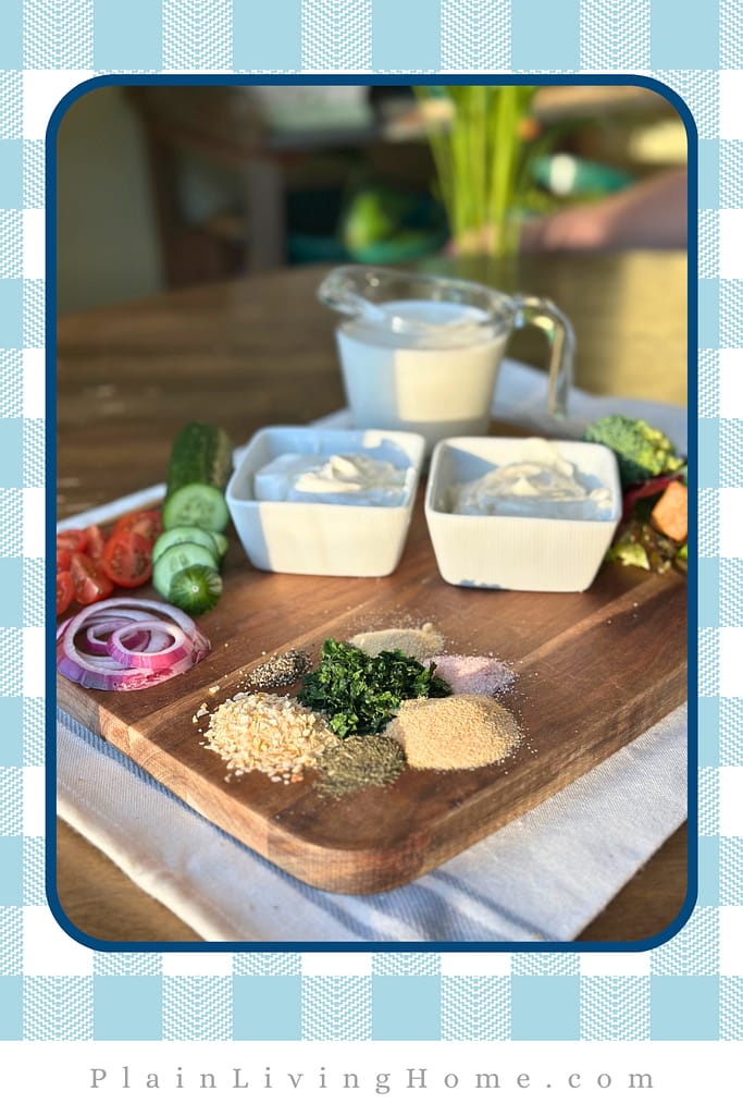 measure out all of the ingredients to make the best homemade ranch dressing