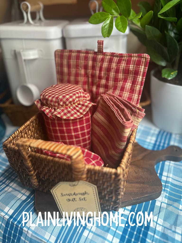 sew a handmade gift set for sourdough baking