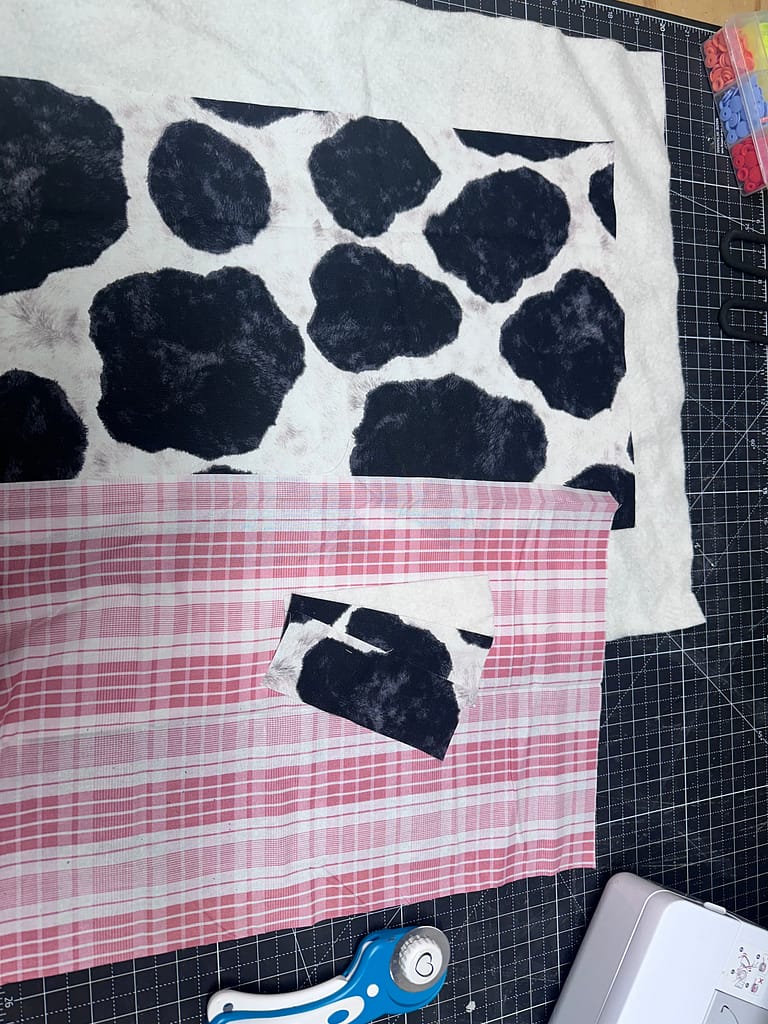 cut the pieces for the pattern
