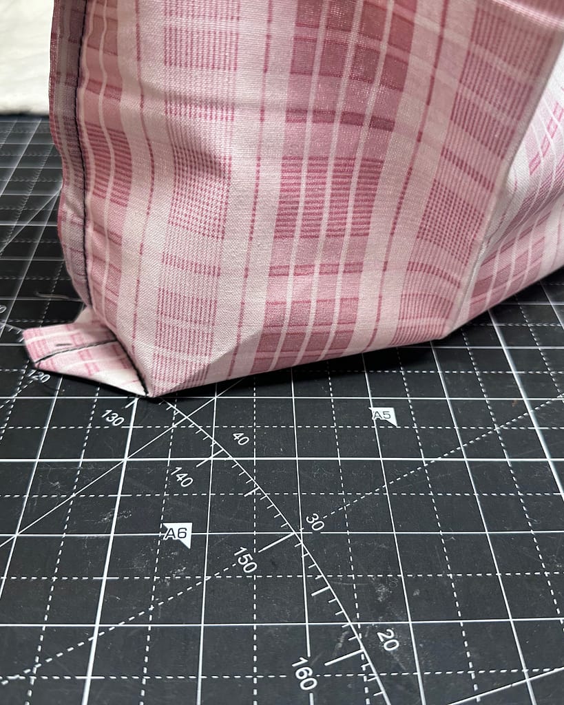 How to box the bottom corners of a fabric book sleeve
