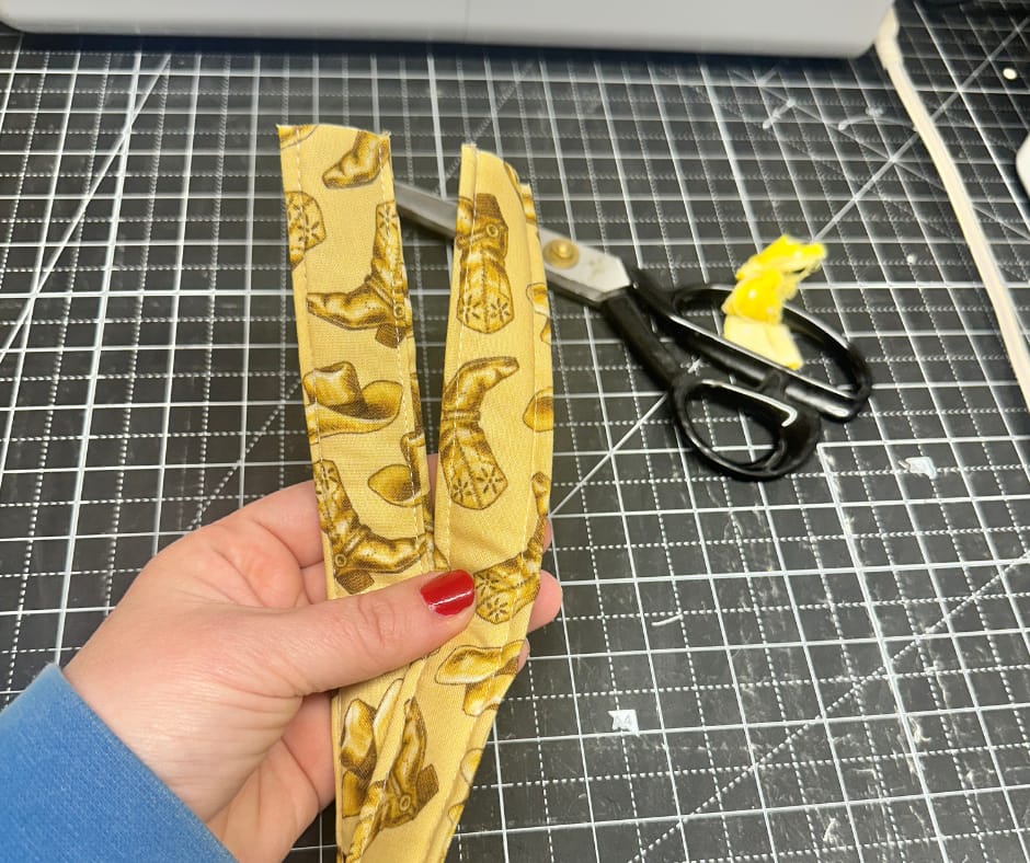 finished strap for the basket handle