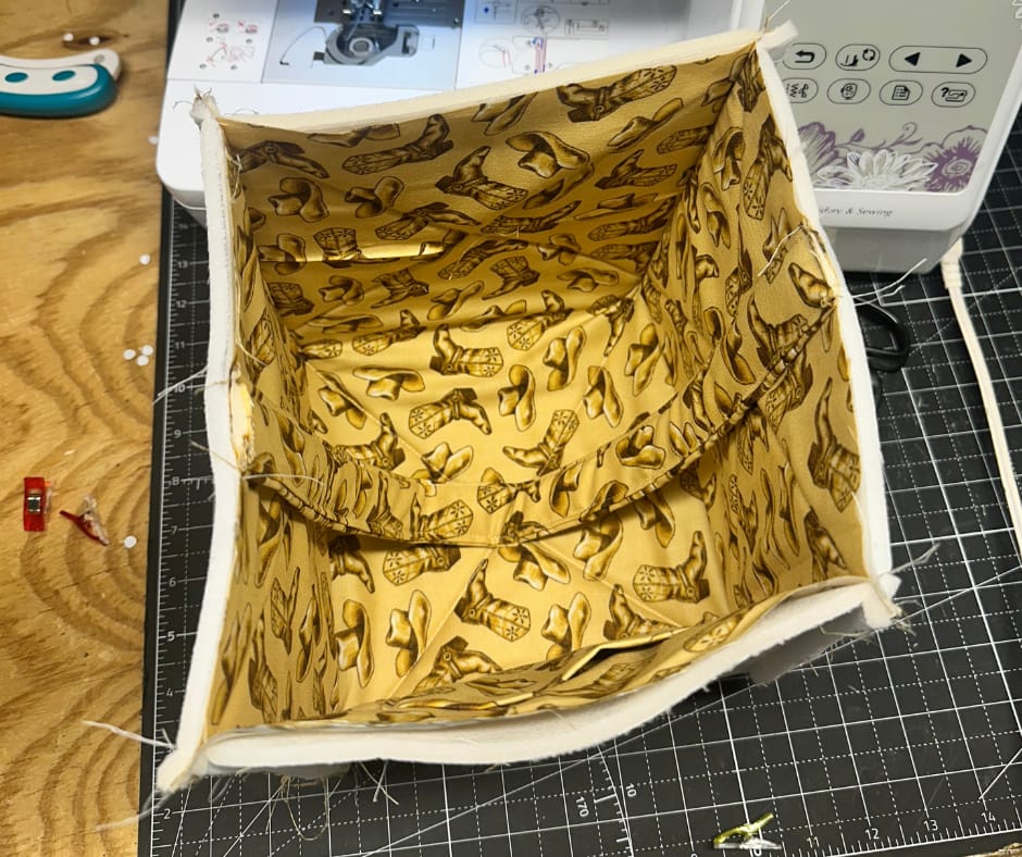 box the corners to create the basket shape