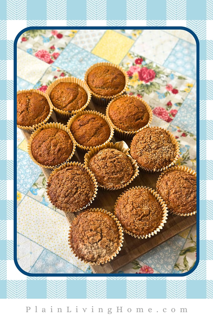 fresh milled flour banana muffins