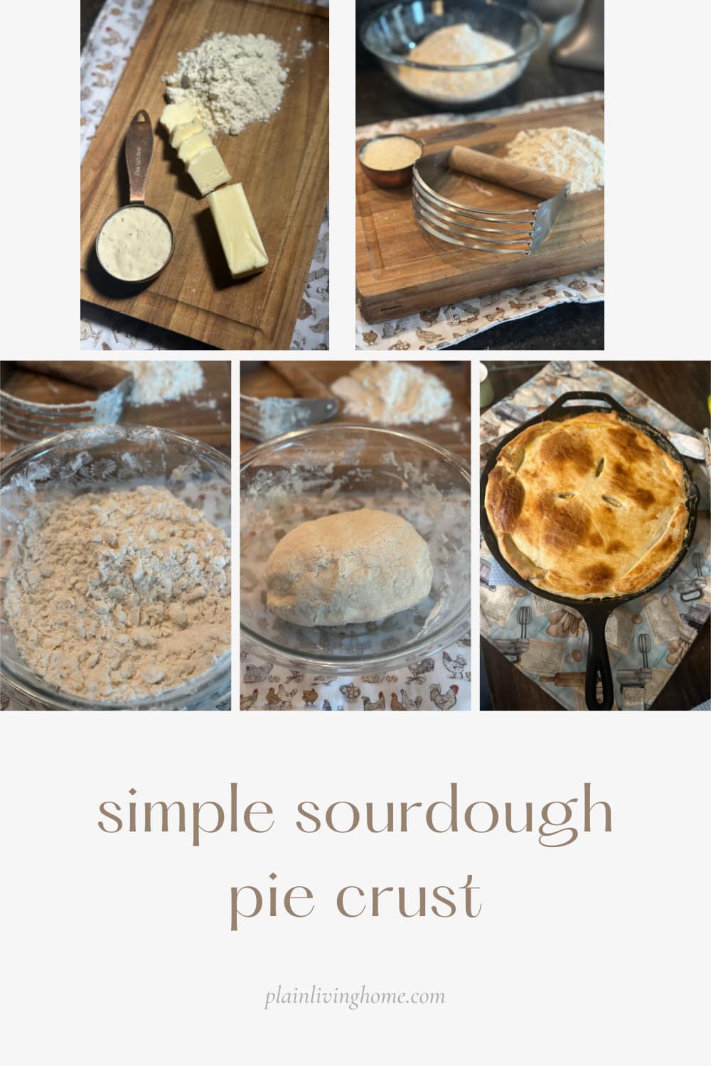 steps to make sourdough pie crust