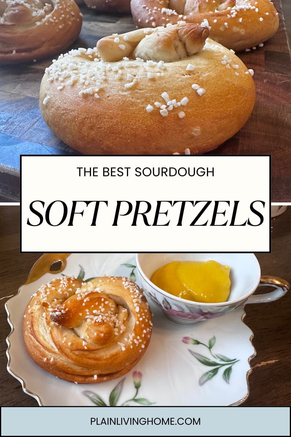 sourdough soft pretzels