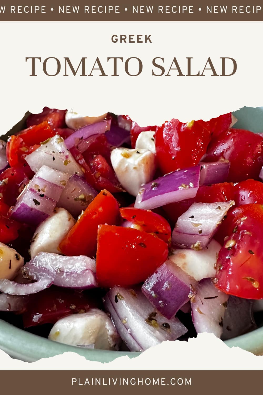 Greek Style Tomato Salad (Fresh, Simple, and Perfect for Summer)