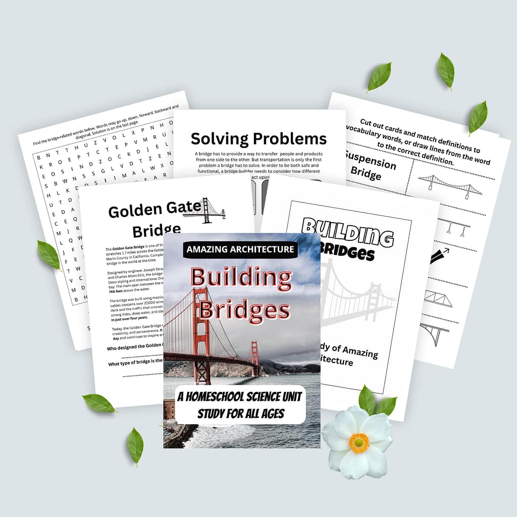 homeschool unit study on building bridge, free download ebook