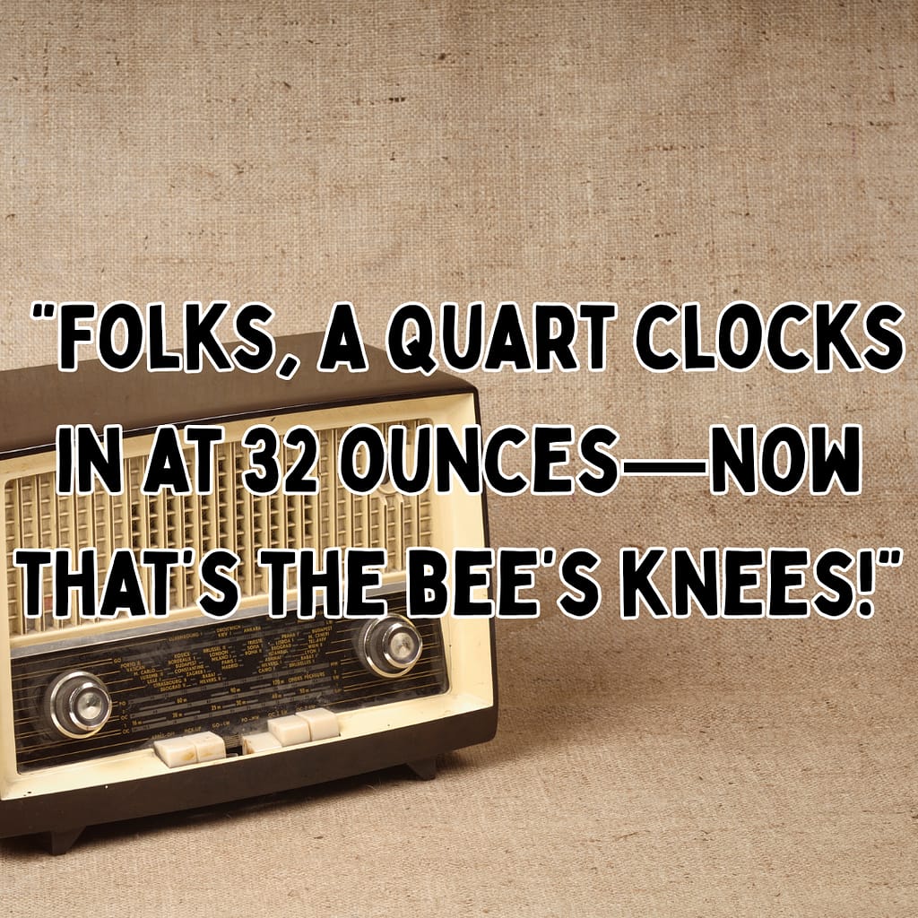 folks, a quart clocks in at 32 ounces