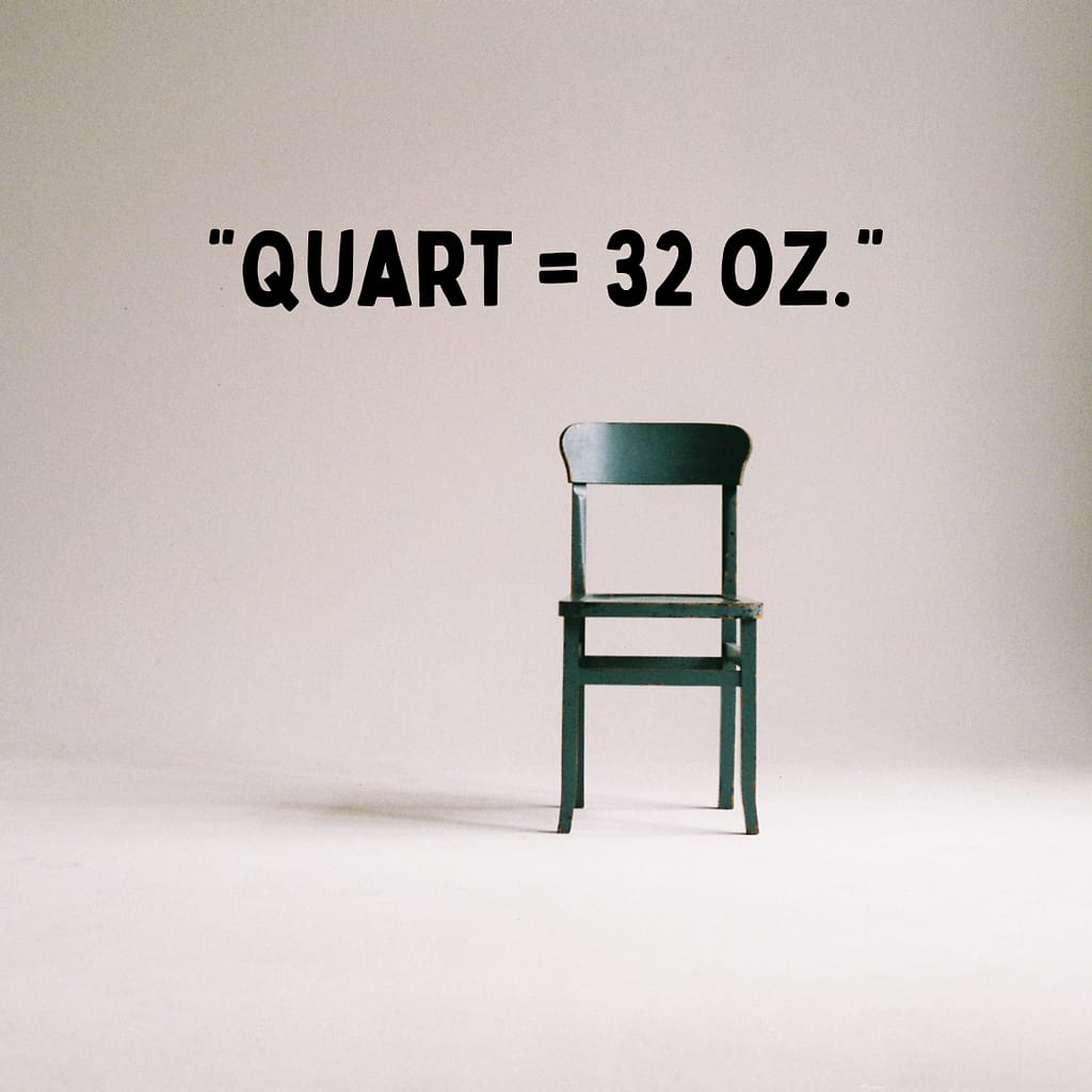 minimalist. quart = 32 oz