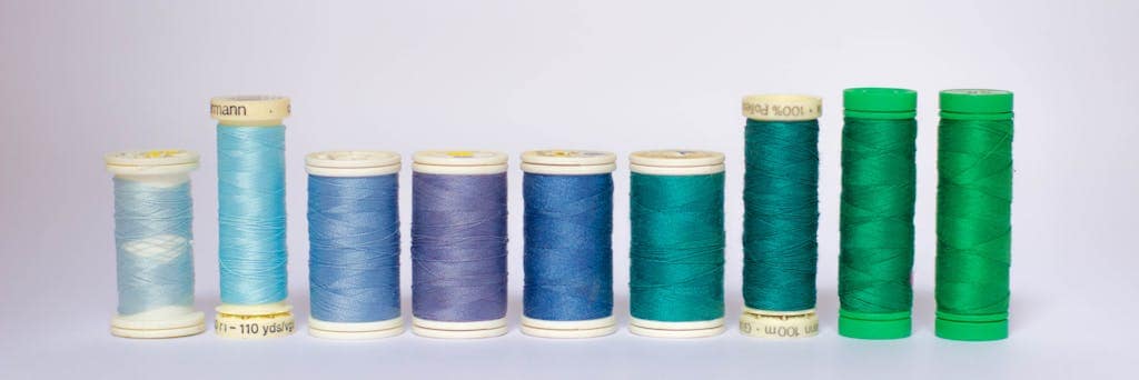 choose a thread color to sew you jar cover