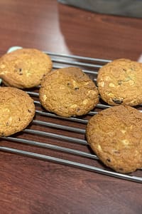cookies cooling on a rack