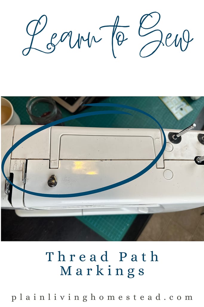 Sewing machine thread path