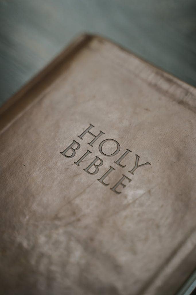 A Close-Up Shot of a Bible