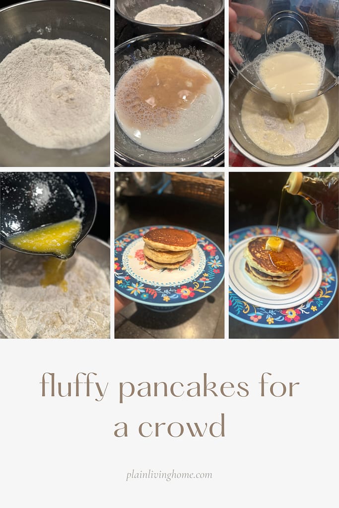 step by step photos of making fluffy pancakes