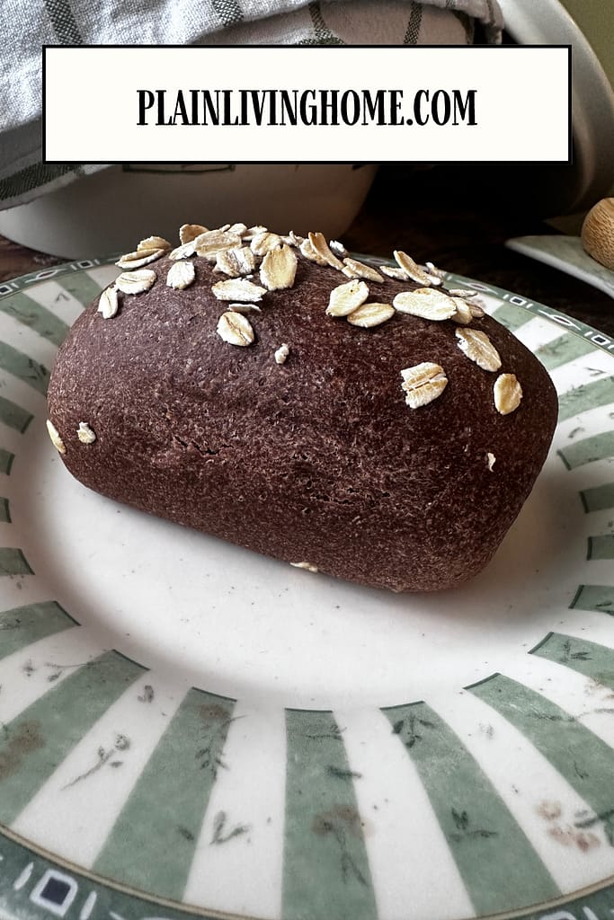 one mini loaf of sourdough brown bread