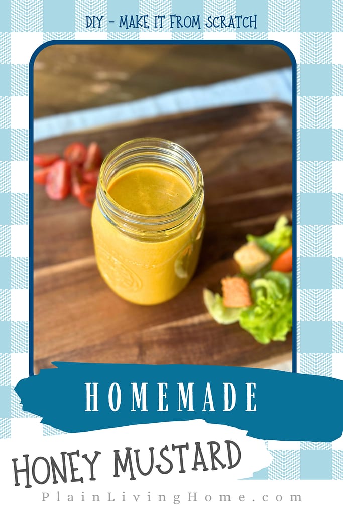 honey mustard dressing made from scratch with 3 simple ingredients