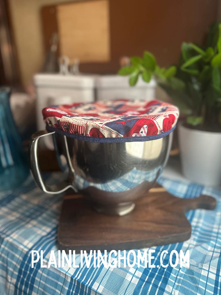 bowl cover on a kitchenmaid mixer bowl to proof dough