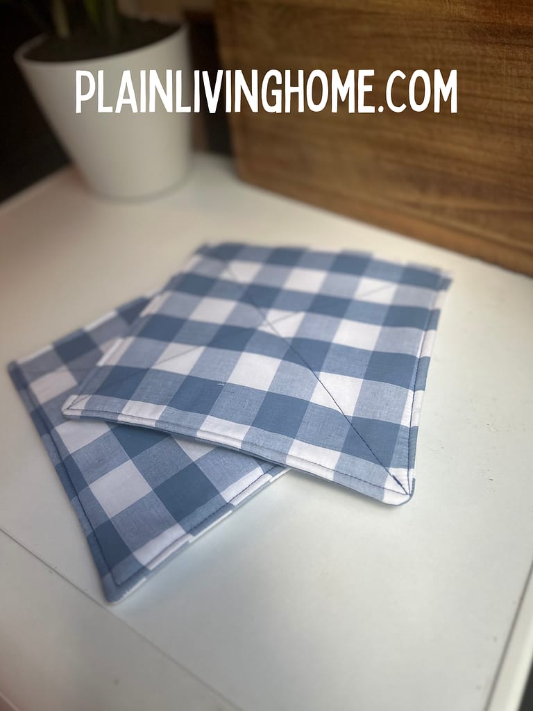 simple home sewn hot pads