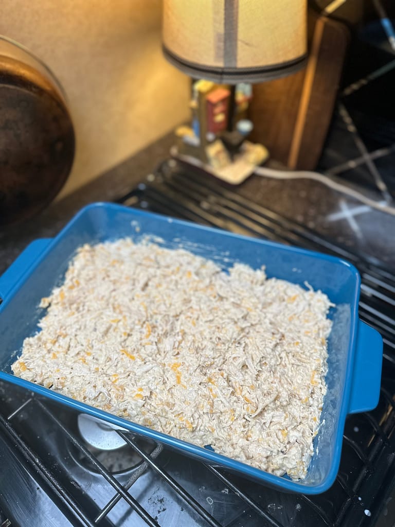 layer the mixture in the pan