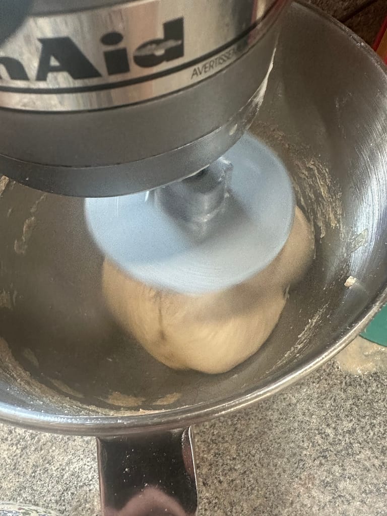 kitchaind mixer kneading dough