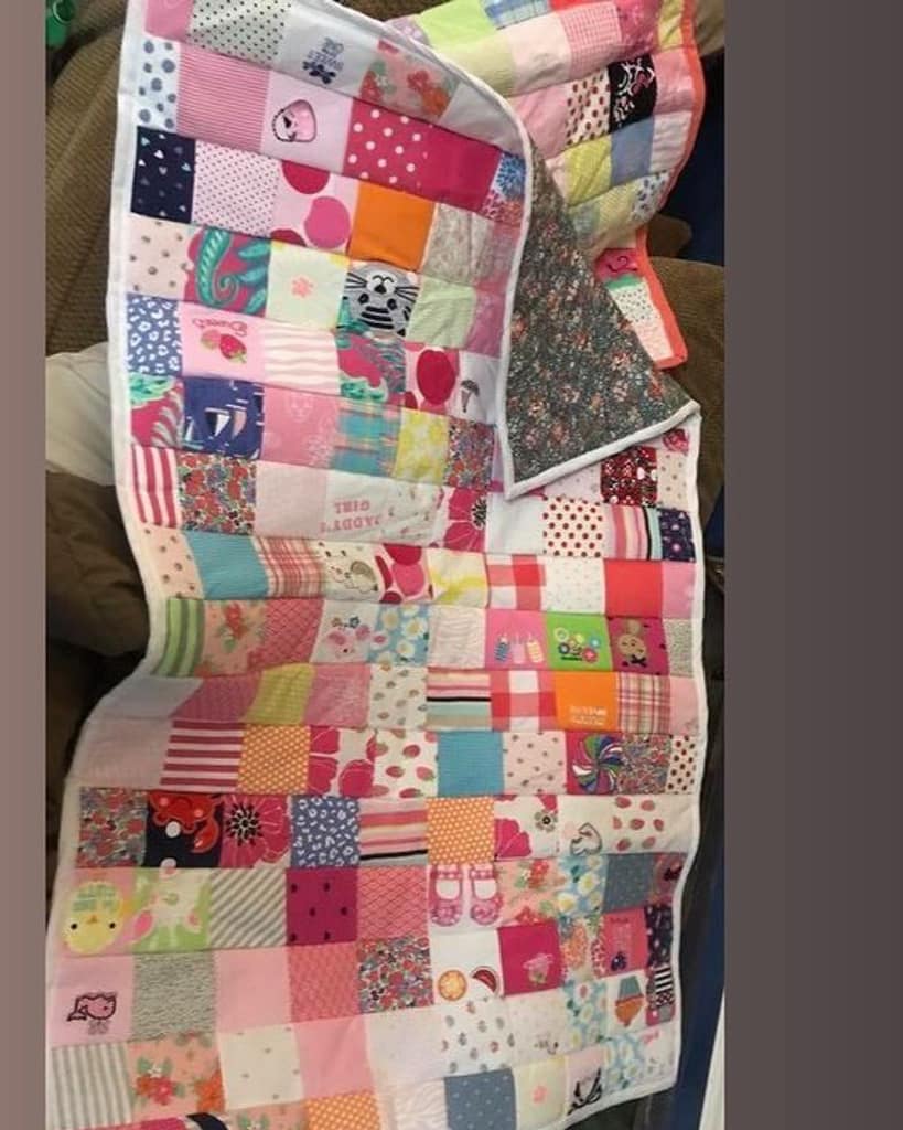 modern quilting project using baby clothes for a memorial quilt