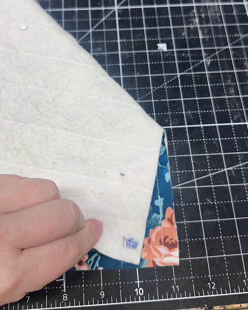 easy boxed corners on a basket with handles