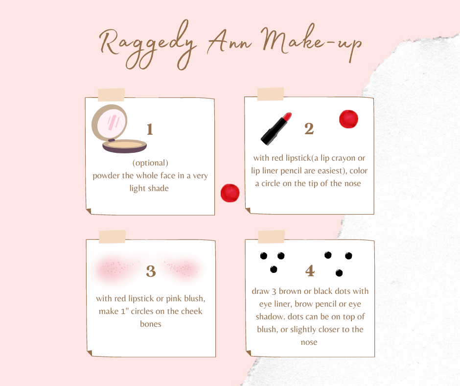 how to put on raggedy ann costume makeup