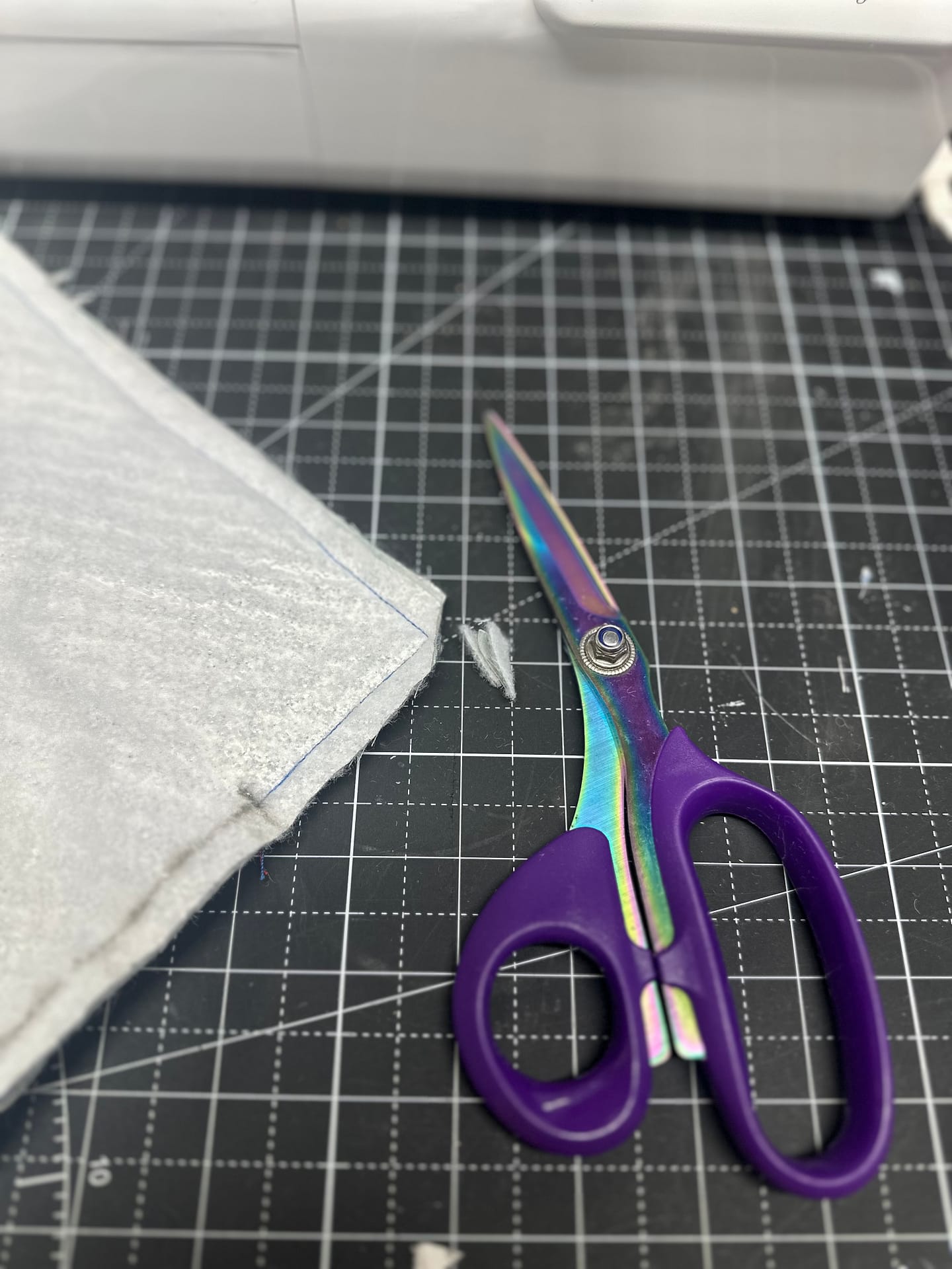 clip the corners to reduce the bulk